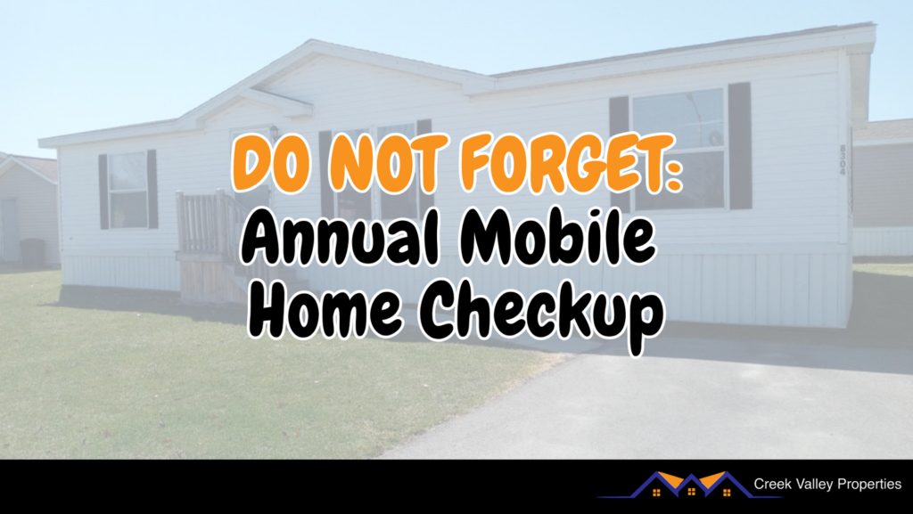 Mobile Home Check Up - Annual Safety Checklist For Mobile Home Owners