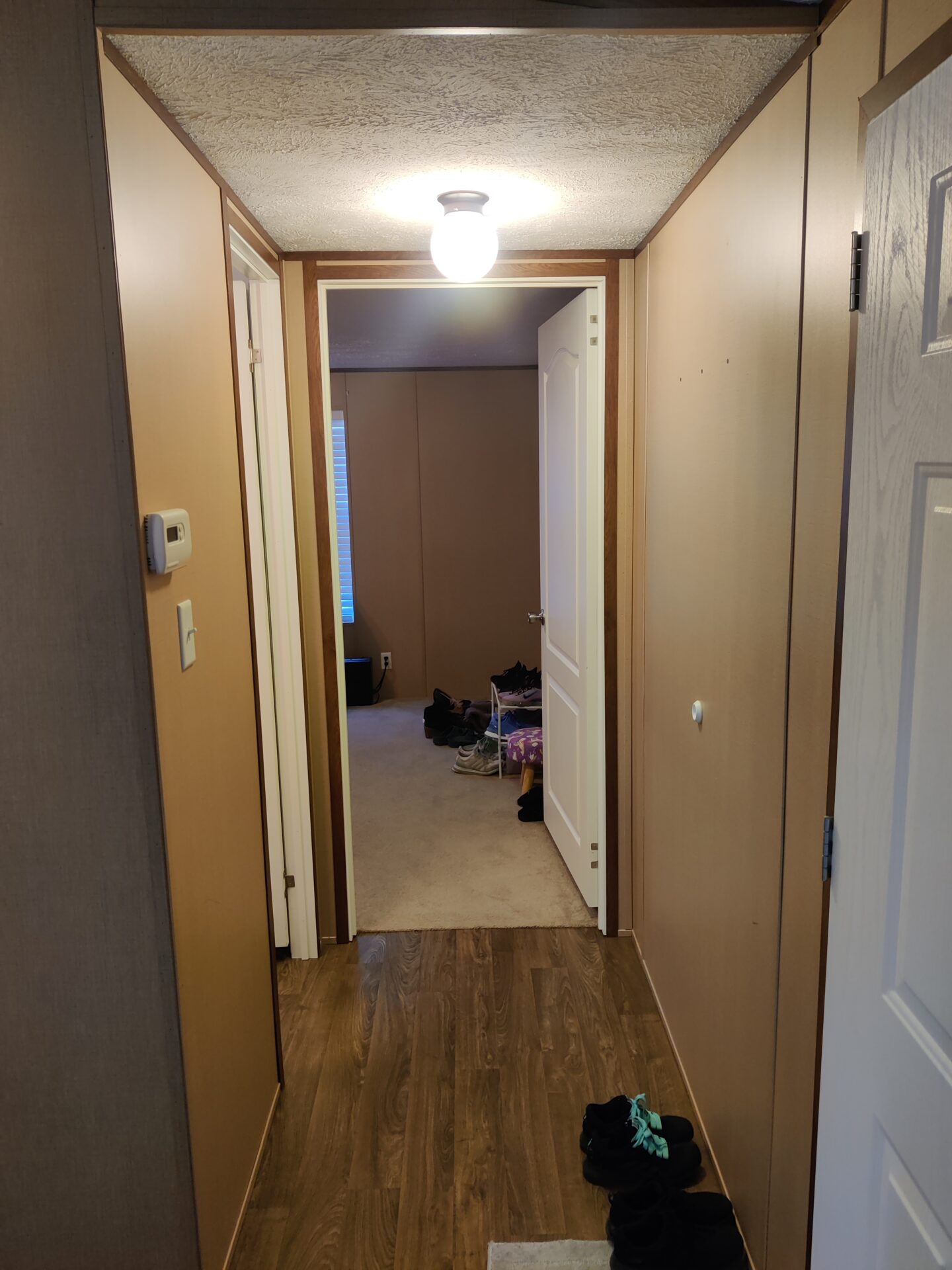 Hallway of single wide manufactured home for sale in Clinton Township | Buy a Michigan mobile home