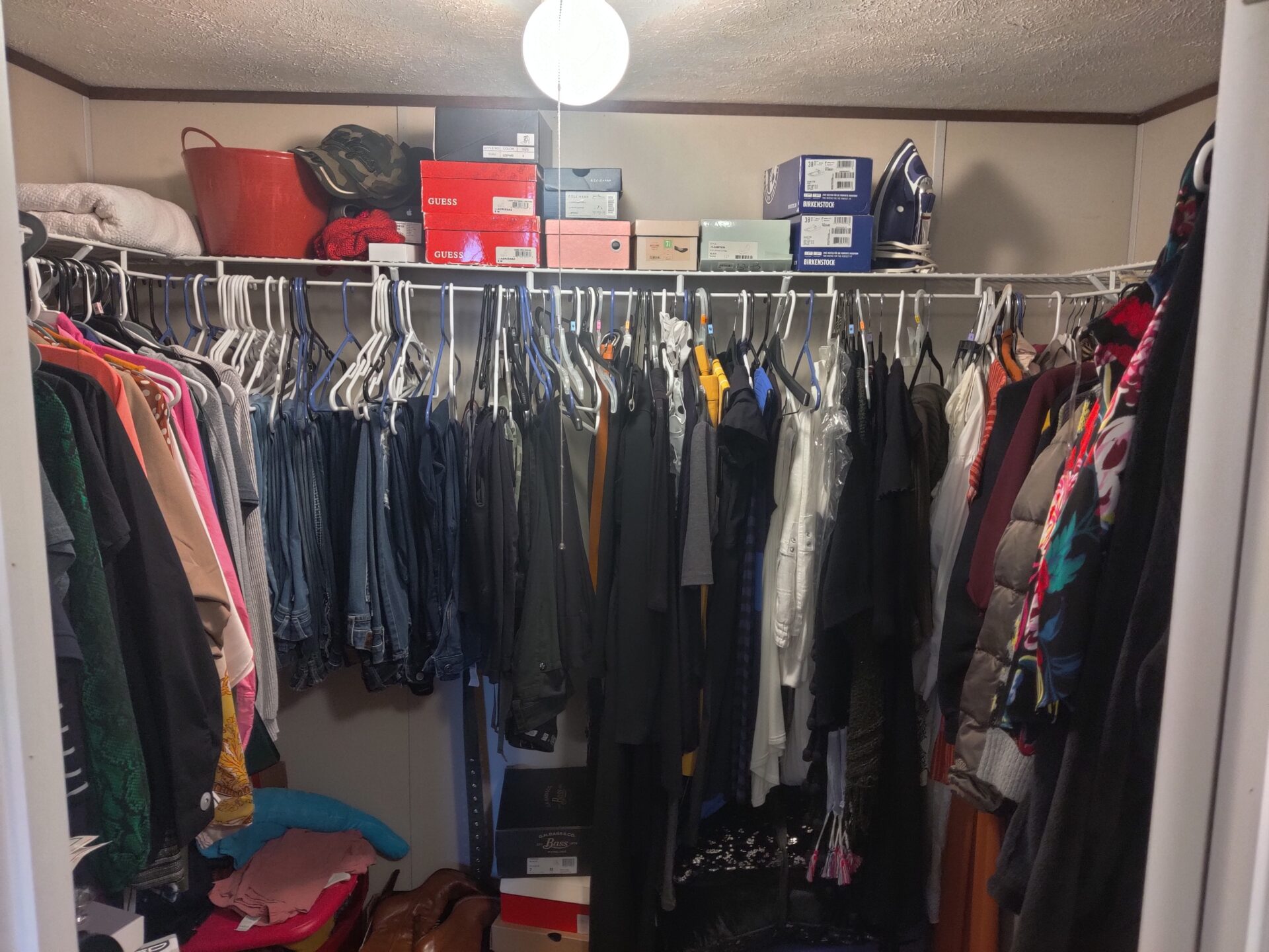 Large closet of single wide manufactured home for sale in Clinton Township | Manufactured home buying in MI