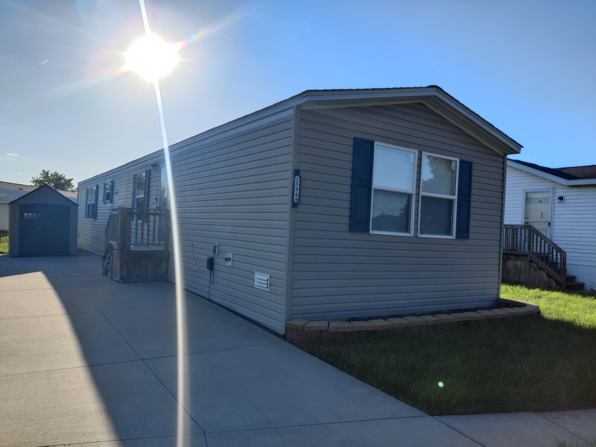 Outside of a Mobile Home for sale in Clinton Township MI