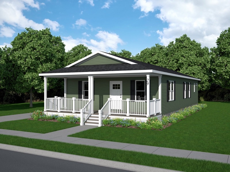 Rendering of 29 Walnut Street, green siding